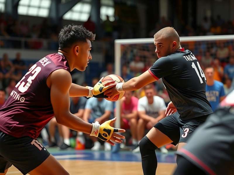 Thrilling Handball Combat championship match