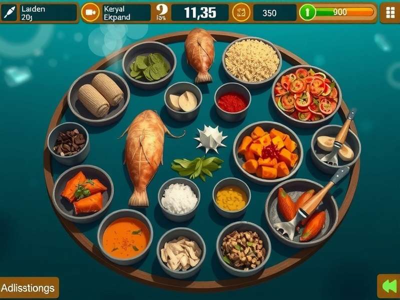 Various seafood ingredients and spices used in Kerala Seafood Extravaganza