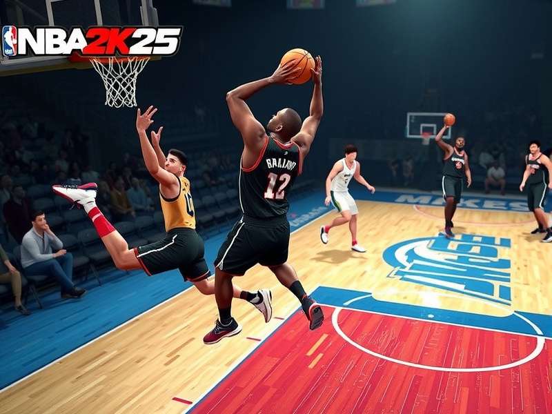 NBA 2K25 Aerial Ace gameplay screenshot showing aerial mechanics