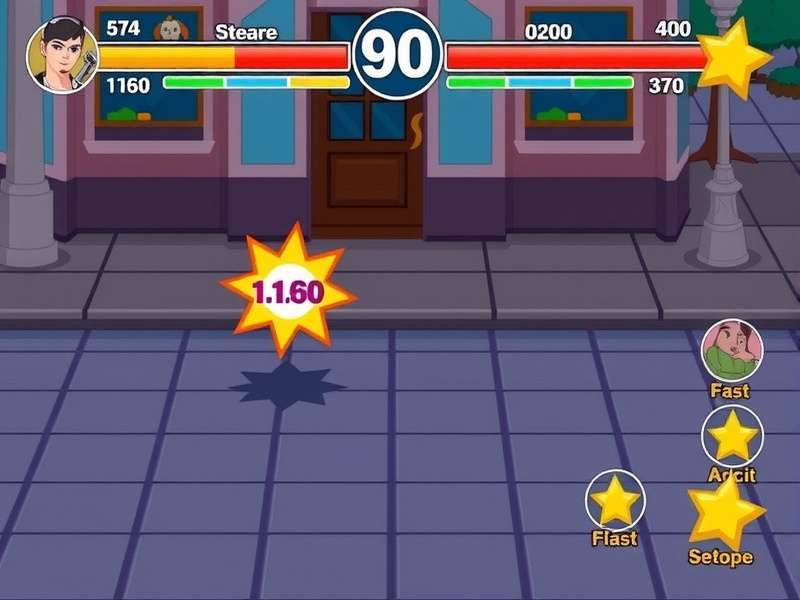 Sidewalk Showdown Stars gameplay screenshot showing character battles