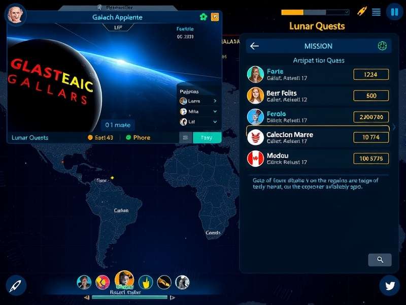 Lunar Lash Galactic Grandeur gameplay screenshot showing space exploration