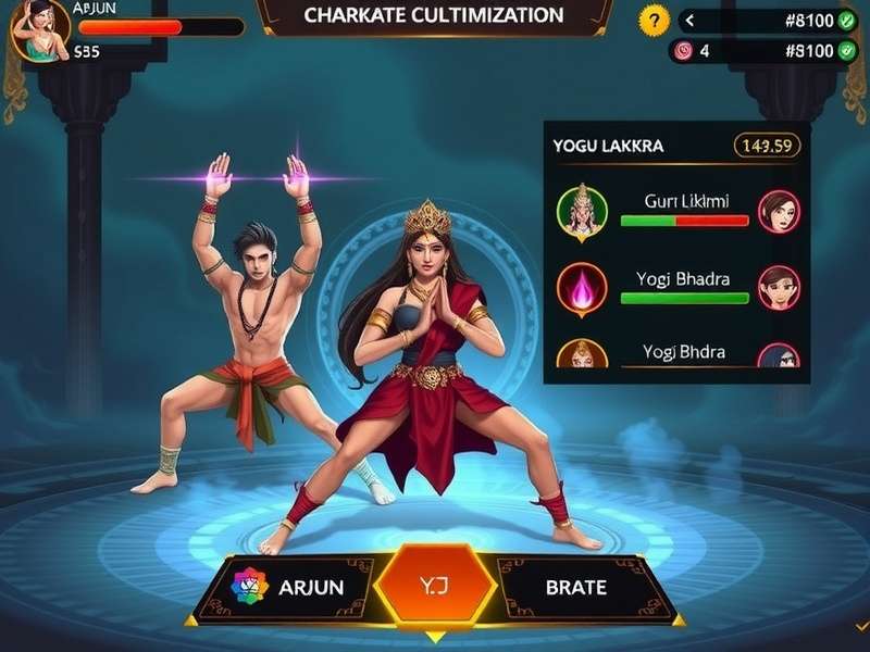 Divine Yoga Warriors Elite gameplay screenshot showing character in yoga combat pose
