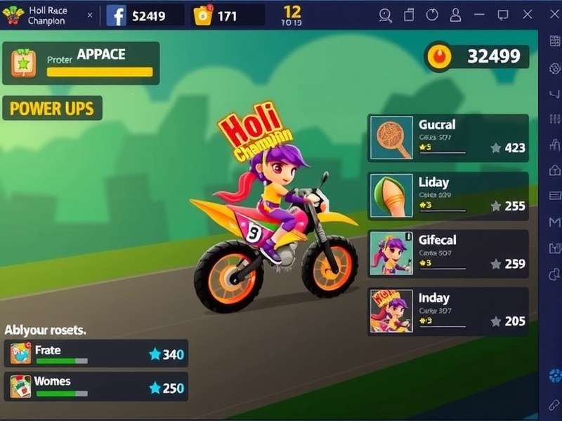 Holi Race Champion power-ups and abilities