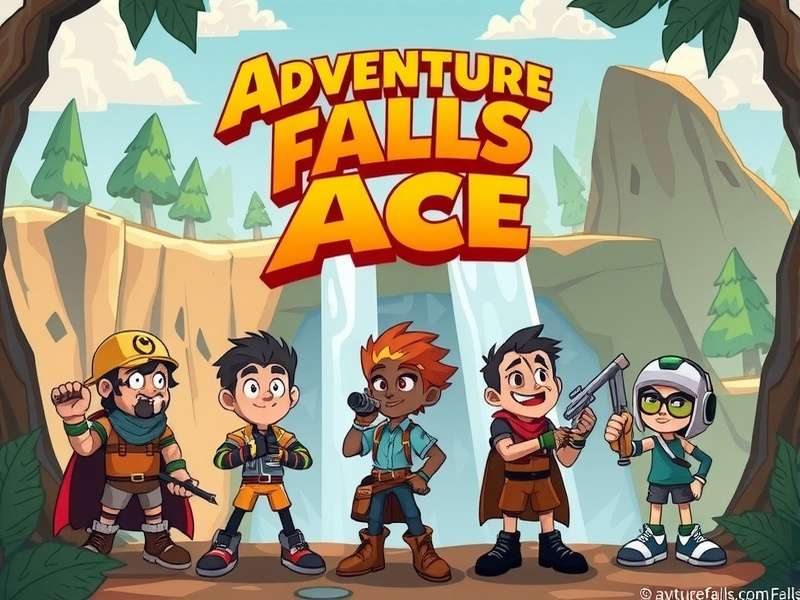 Adventure Falls Ace gameplay screenshot showing character action