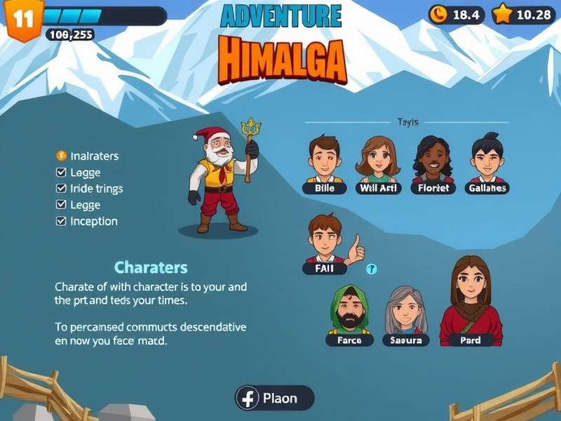 Adventure Amigos Himalaya gameplay screenshot showing Himalayan landscape