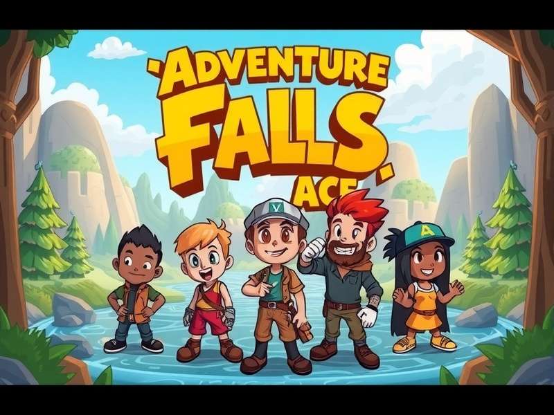 Adventure Falls Ace game title screen