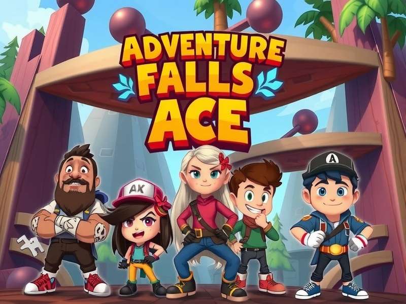 Adventure Falls Ace character lineup showing main heroes