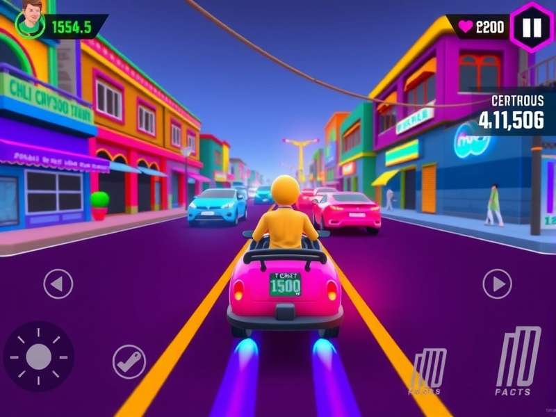 Chili Cruiser gameplay screenshot showing colorful Indian streets