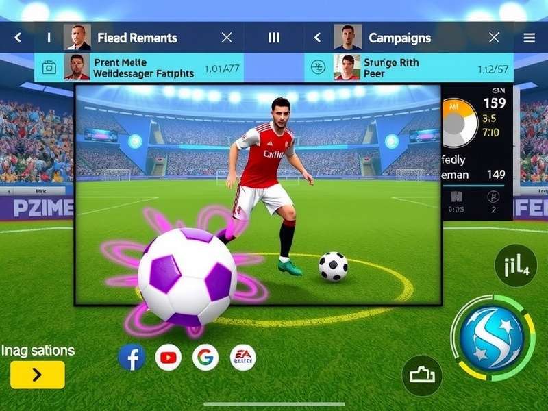 FIFA Mobile Dominator gameplay screenshot showing realistic graphics