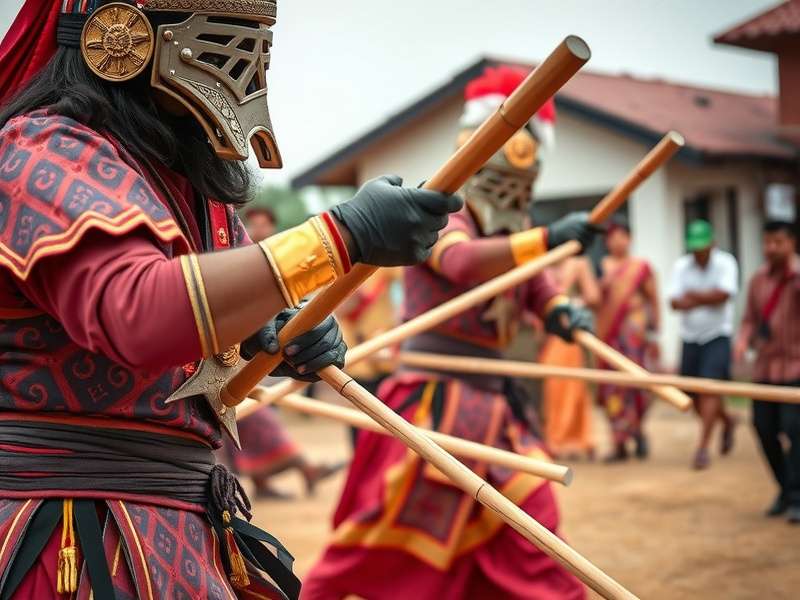 Cultural festival demonstration of Lathmar Dominant Challenger with traditional costumes