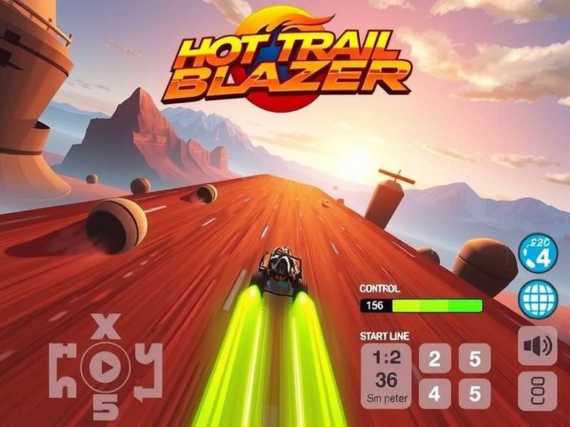 Hot Trail Blazer strategy guide showing optimal racing lines