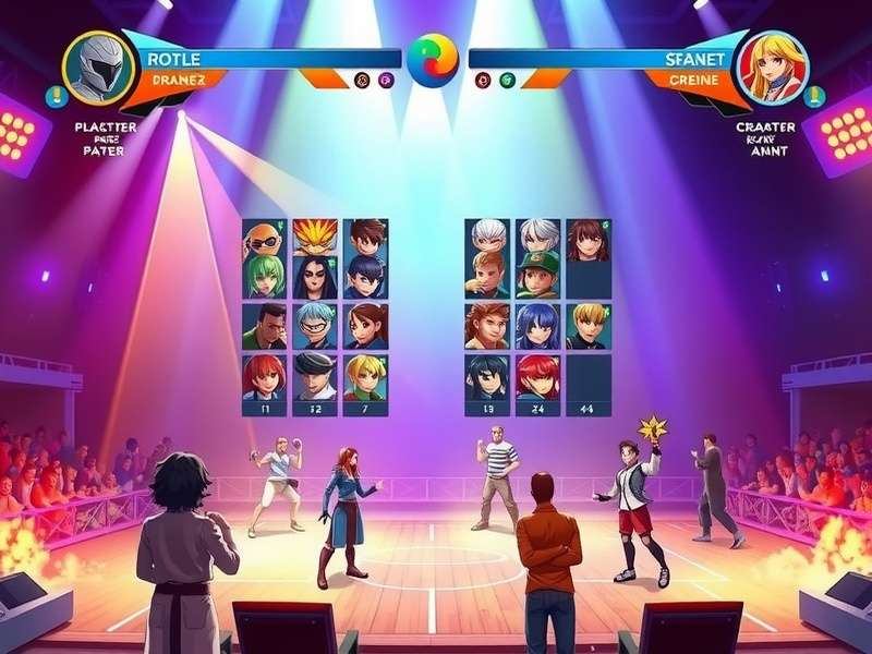 Power Smash Pro gameplay overview showing character selection and court