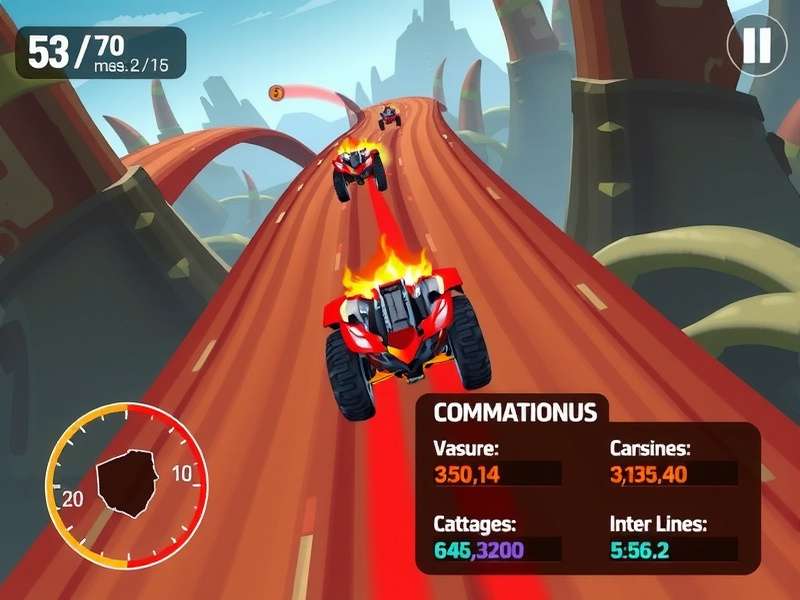 Hot Trail Blazer gameplay screenshot showing intense racing action