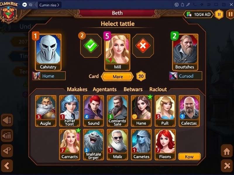 Cumin Rise Heroic Duel Gameplay Interface Cumin Rise Heroic Duel gameplay screenshot showing card battle interface