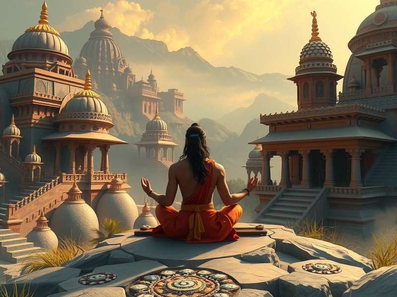 Main character Arjun in Yogi SSpellbound Trail facing a spiritual challenge