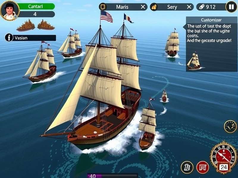 Vasco Marauders Ocean Odyssey combat scene with multiple ships