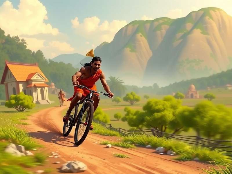 Wild Ginger Sprint gameplay showing character racing through Indian landscape