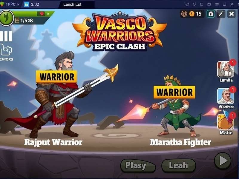 Vasco Warriors Epic Clash gameplay screenshot