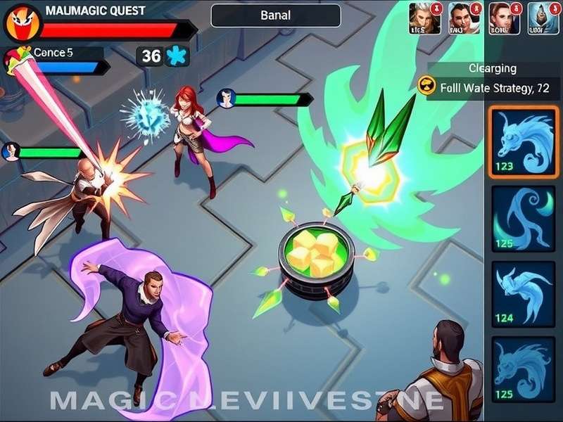 Magic Wave Quest strategy guide showing elemental combinations