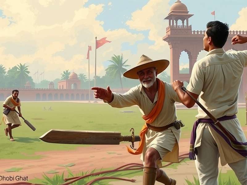 Historical depiction of Dhobi Ghat Fielding Supreme