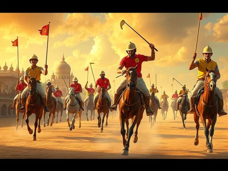 Historical depiction of polo in ancient India