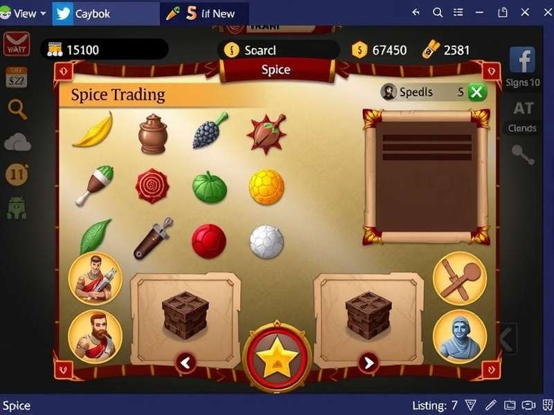 Empire Spice Quest feature showcase with multiple gameplay elements