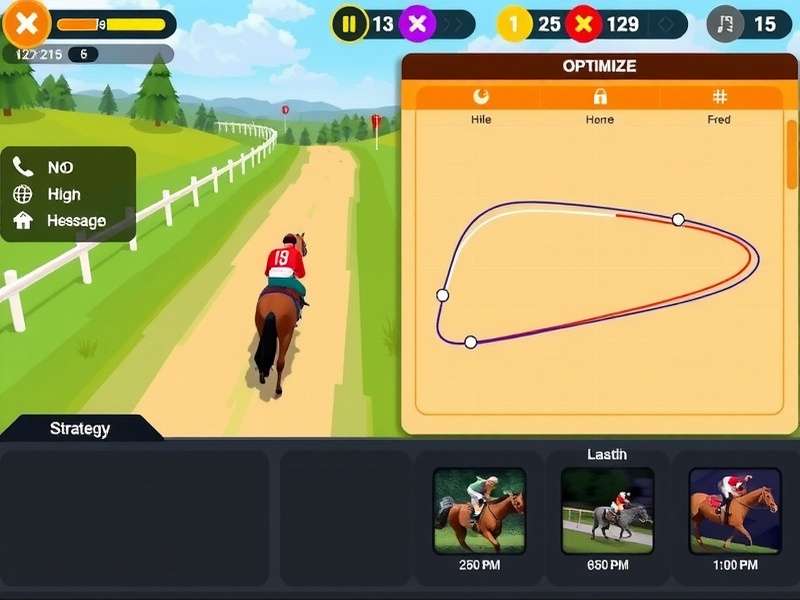 Gallop Hero gameplay screenshot showing horse racing action