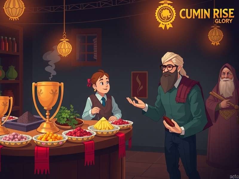 Cumin Rise Glory gameplay screenshot showing spice market