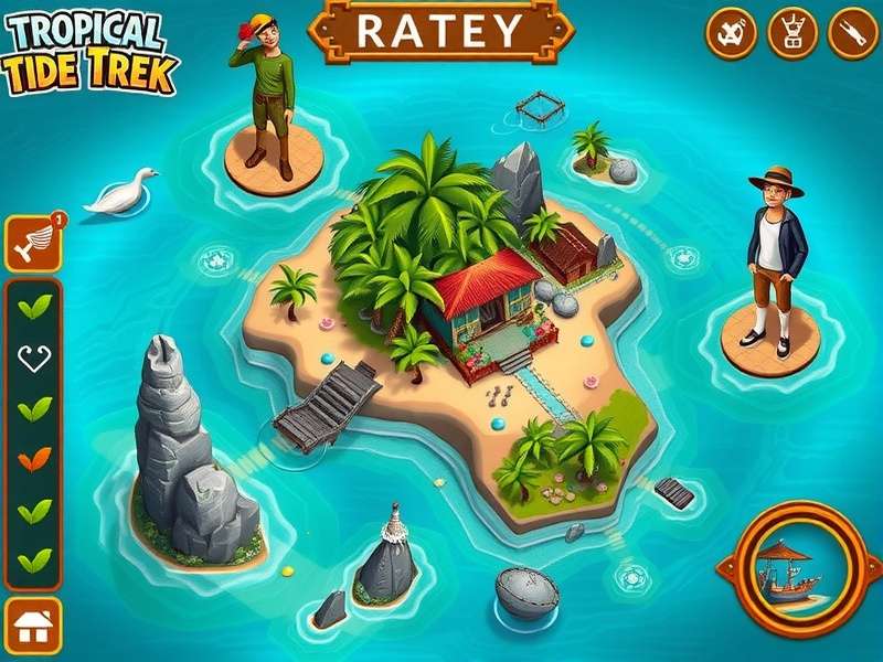 Tropical Tide Trek puzzle solving interface