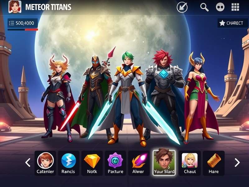 Meteor Mavericks Titans character customization screen