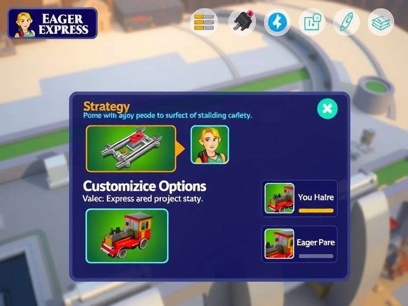 Eager Express Game Interface Eager Express gameplay screenshot showing vibrant interface