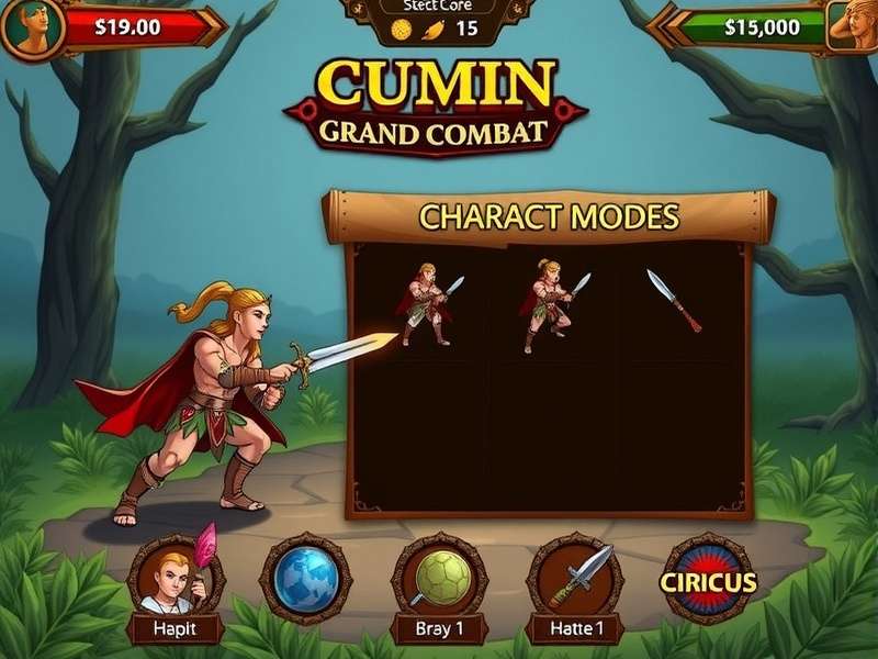 Cumin Grand Combat gameplay screenshot showing character combat