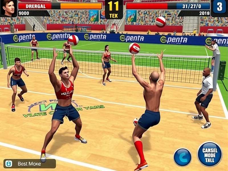 Volley Gladiator Extreme gameplay screenshot showing intense volleyball action