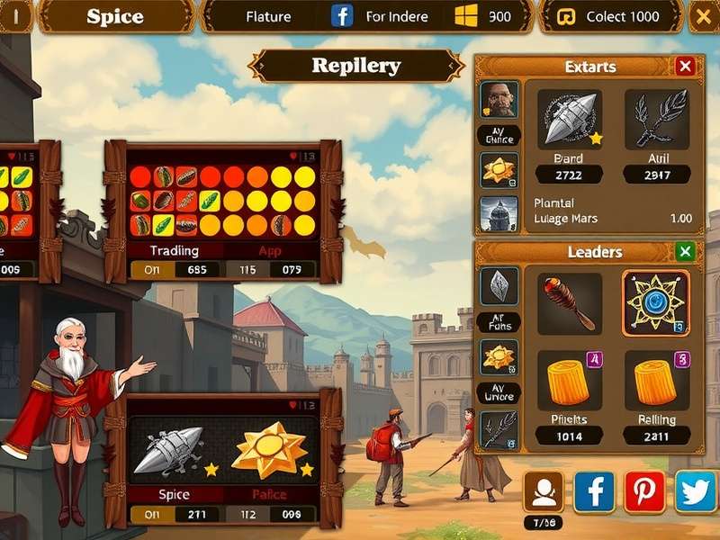 Empire Spice Quest gameplay screenshot showing spice trading interface