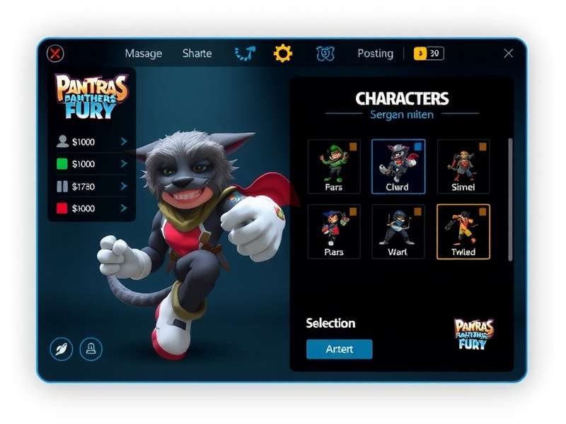 Parra Panthers Fury character progression screen