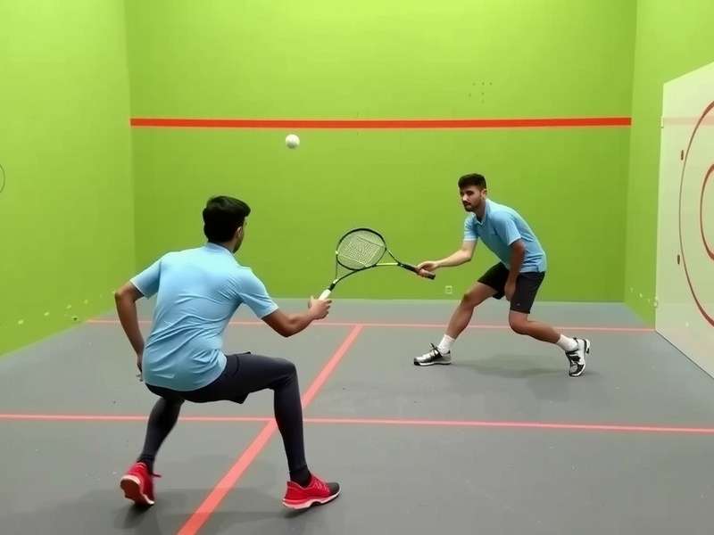 India Squash Dynamo players in competitive action