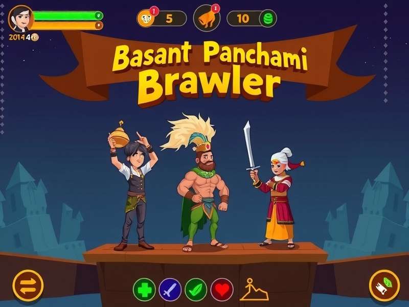 Basant Panchami Brawler development team working on game design