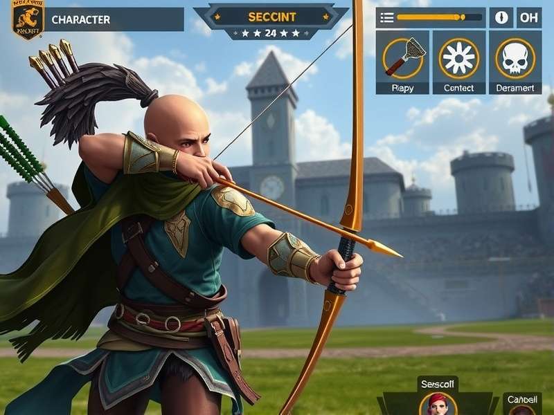 Elite Bow Conqueror - Diverse Character Roster Elite Bow Conqueror character selection screen
