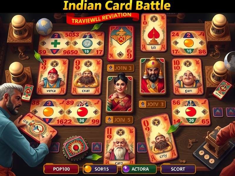 Traditional Indian Card Battle gameplay with multiple players
