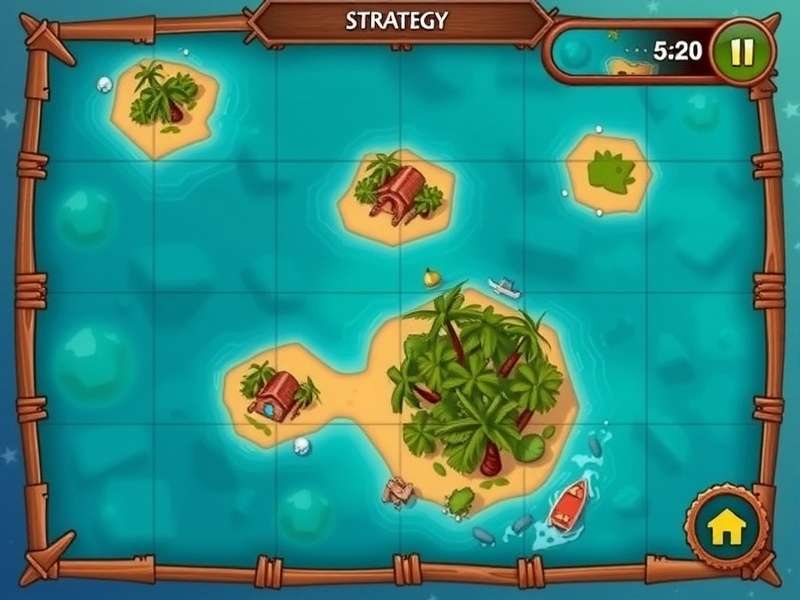 Tropical Tide Trek gameplay showing island exploration