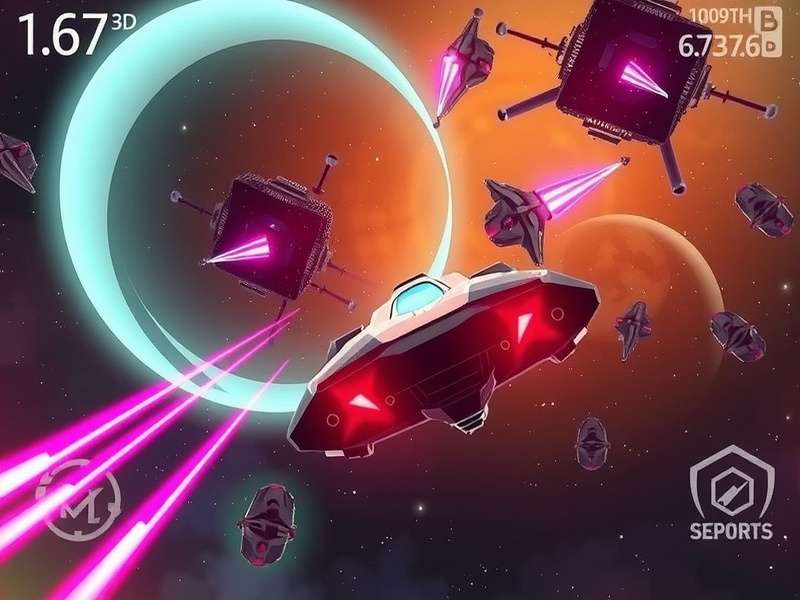 Velocity Voyagers gameplay screenshot showing spaceship racing through cosmic environment