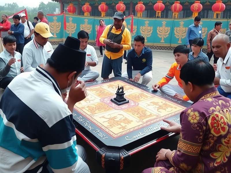 Traditional Sacred Temple Pursuit game board with intricate design