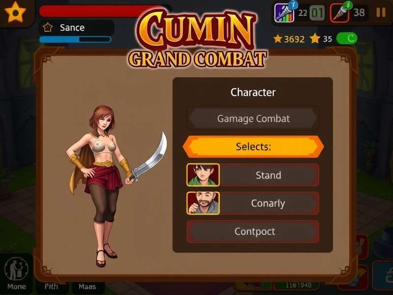Cumin Grand Combat character selection screen