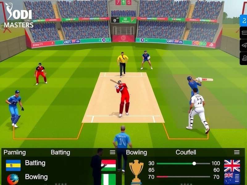 ODI Masters batting and bowling controls illustration