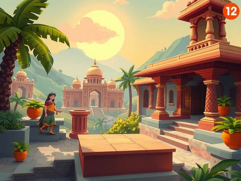 Mystic Trail Chums diverse environment showcasing Indian architecture