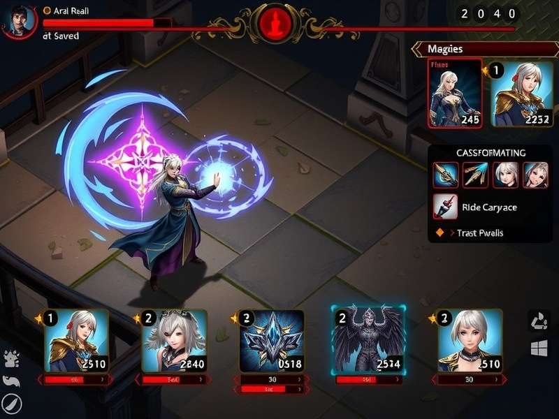 Mist Mystery Mages gameplay screenshot showing magical combat