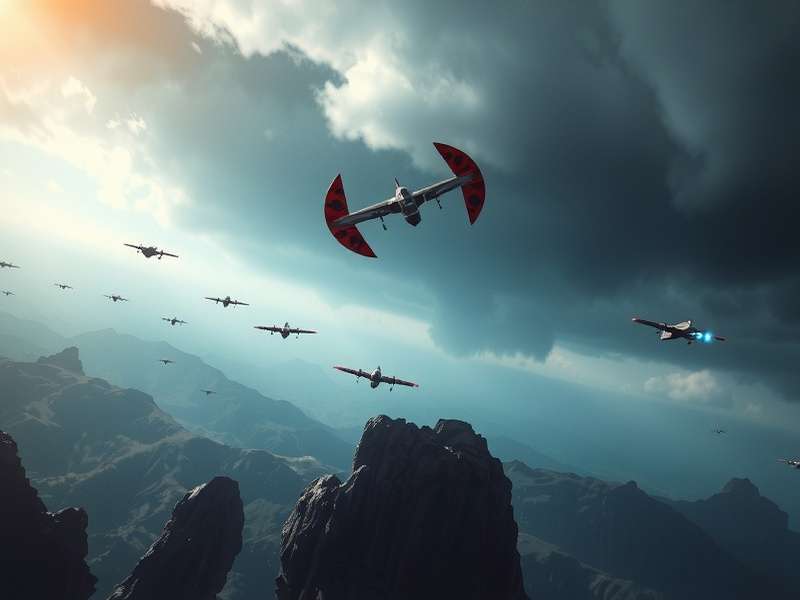 Jeera Glider Storm gameplay screenshot showing aerial combat