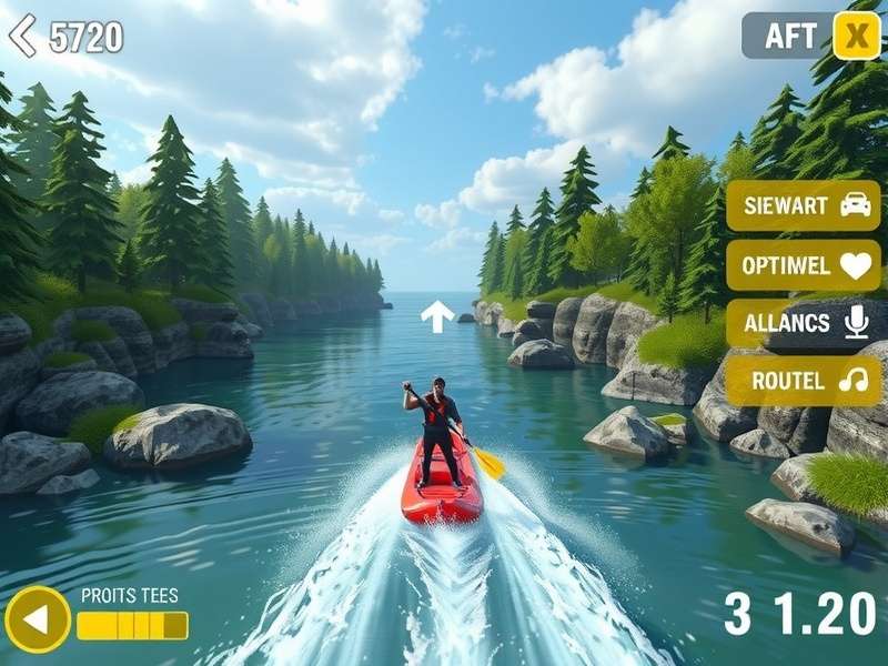 Adventure Rapids Master control interface and HUD