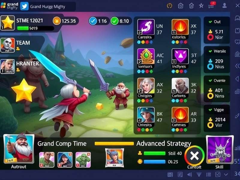 Grand Nutmeg Mighty character progression and skill tree interface