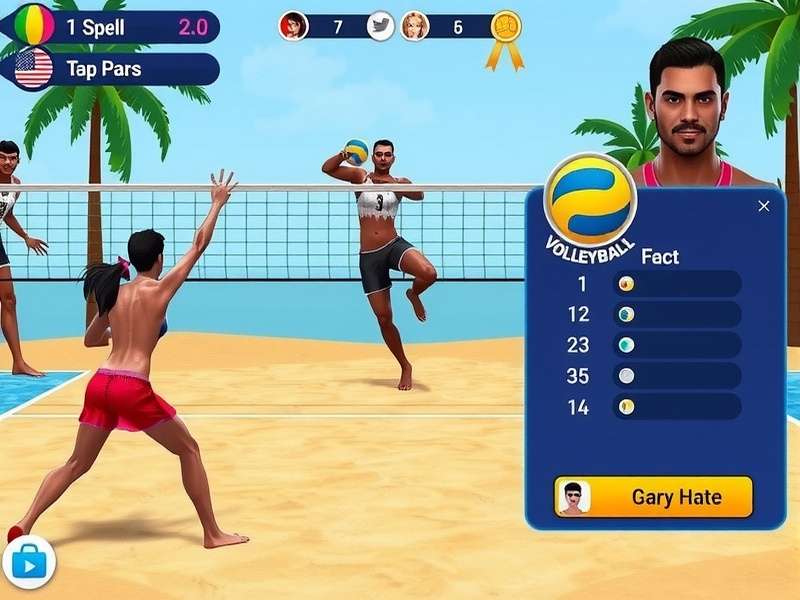 Desi Beach Volley Stars character customization screen
